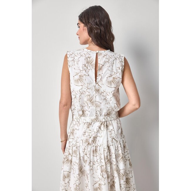 LILLA P POPLIN SHELL IN FERN PRINT