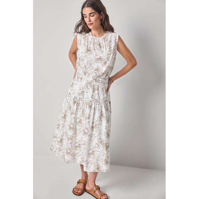 LILLA P POPLIN SHELL IN FERN PRINT