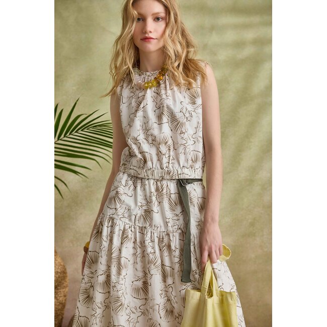 LILLA P POPLIN SHELL IN FERN PRINT