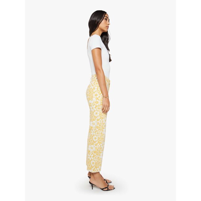 MOTHER MID RISE RAMBLER ZIP ANKLE IN FLORAL NOTES