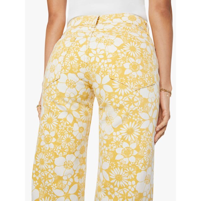 MOTHER MID RISE RAMBLER ZIP ANKLE IN FLORAL NOTES