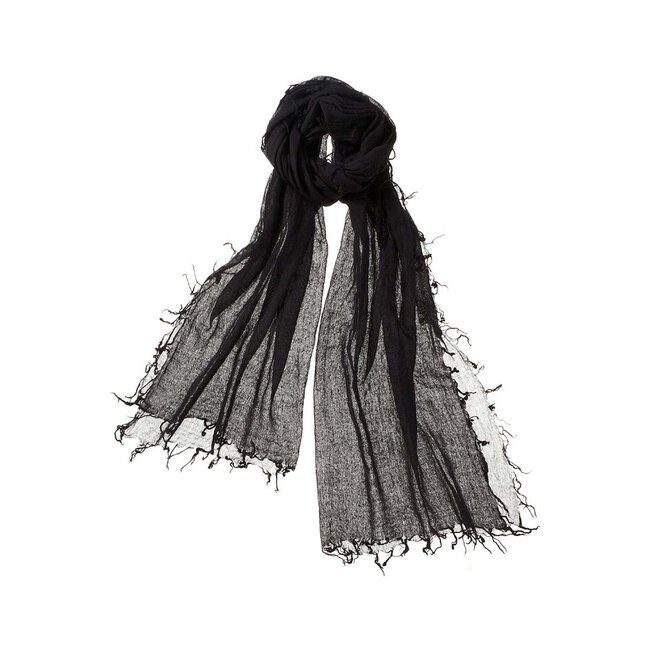 ALPINE CASHMERE ALTA SHAWL IN OYSTER AND EBONY