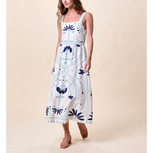 CLEOBELLA CARMEN MIDI DRESS IN LILIANA BLUE SURF