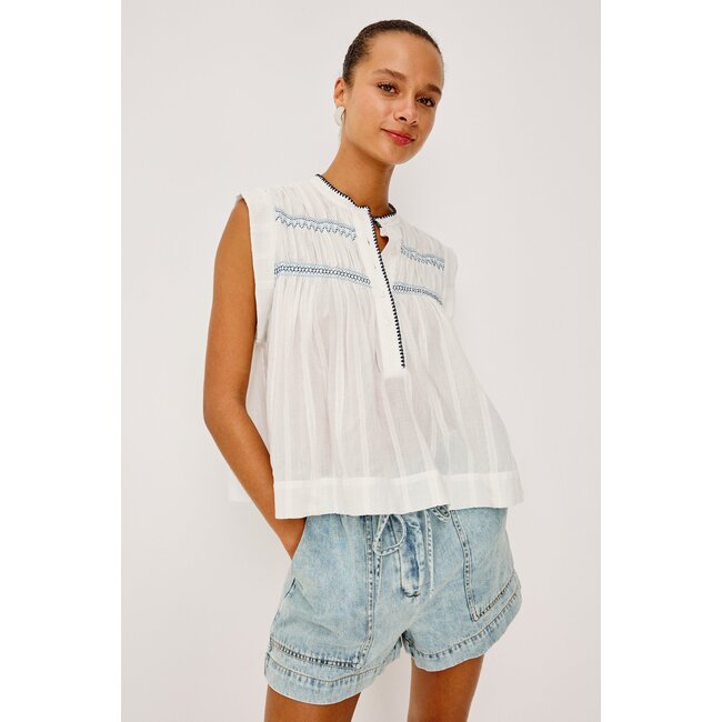 RAILS WILLOW SLEEVELESS TOP IN WHITE
