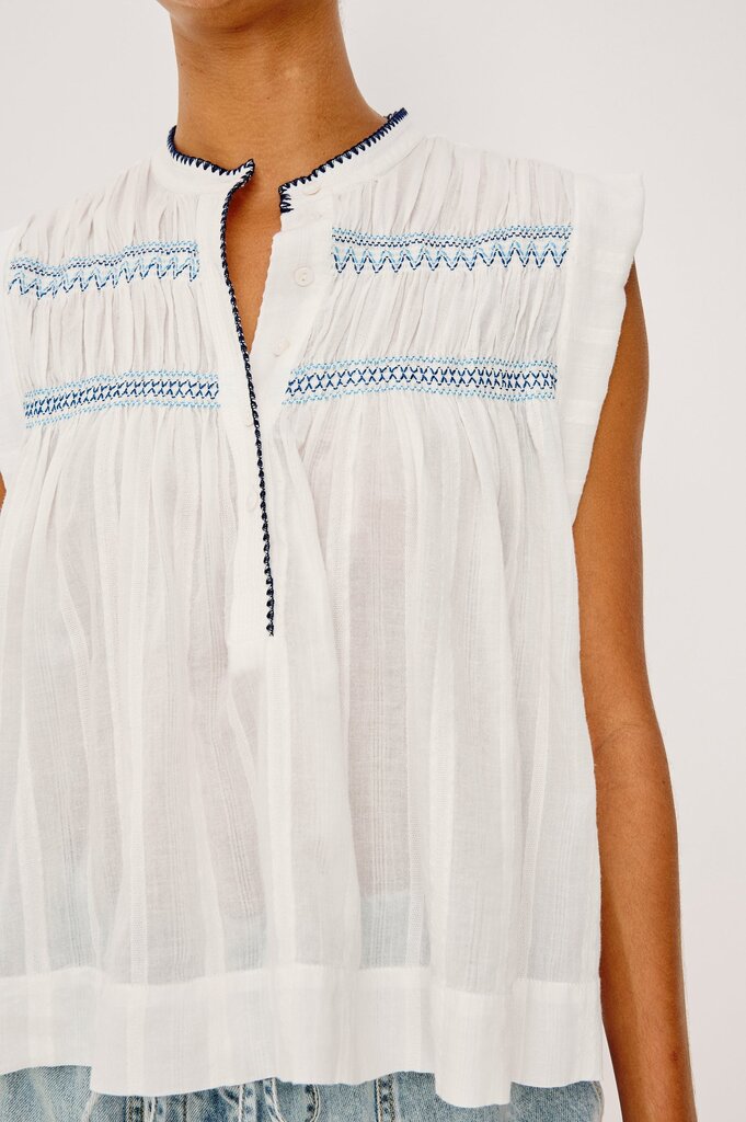 RAILS WILLOW SLEEVELESS TOP IN WHITE