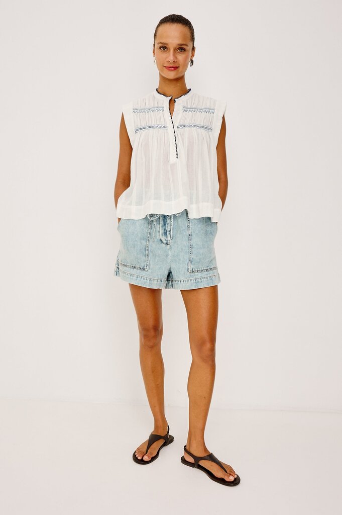 RAILS WILLOW SLEEVELESS TOP IN WHITE