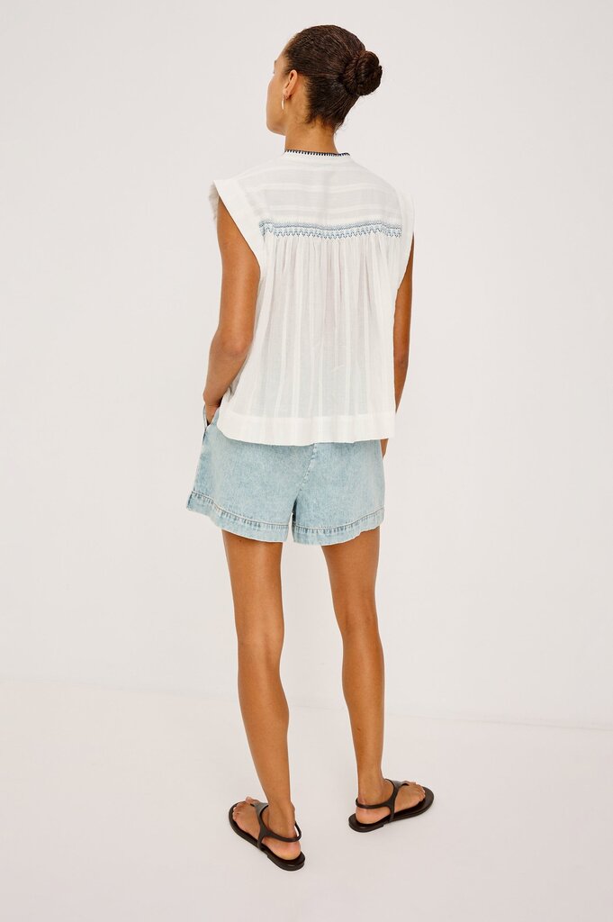 RAILS WILLOW SLEEVELESS TOP IN WHITE