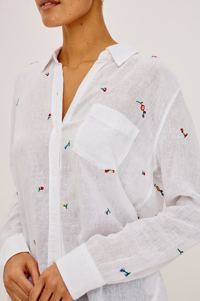 RAILS CHARLI L/S BUTTON UP IN WILDFLOWER EMBROIDERY