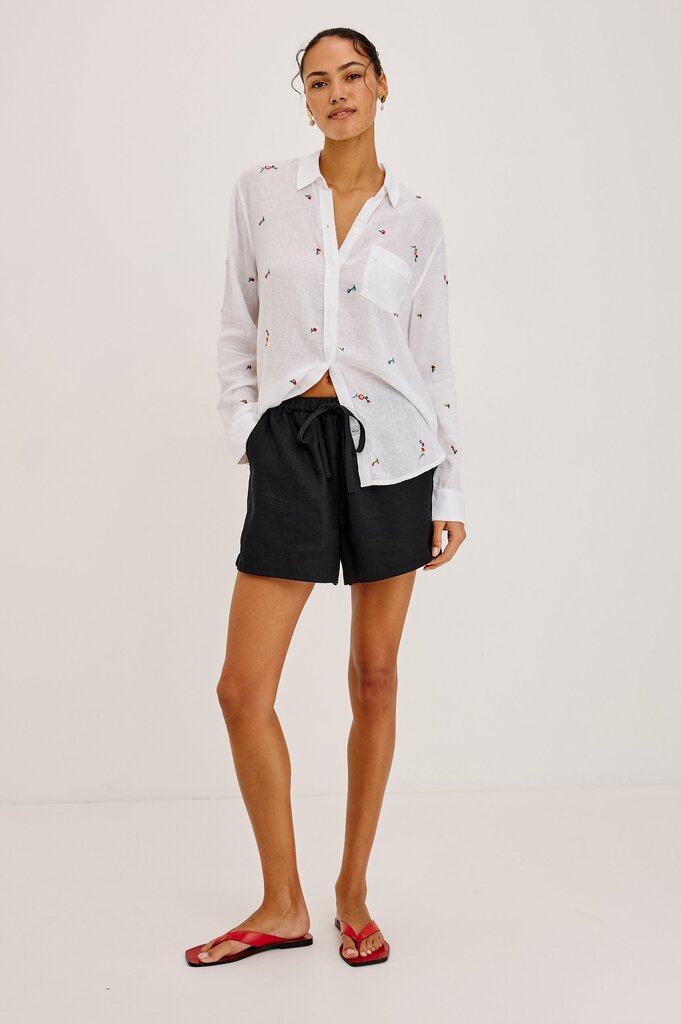 RAILS CHARLI L/S BUTTON UP IN WILDFLOWER EMBROIDERY