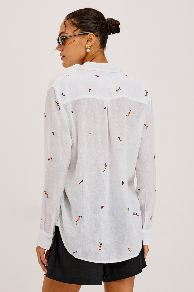 RAILS CHARLI L/S BUTTON UP IN WILDFLOWER EMBROIDERY