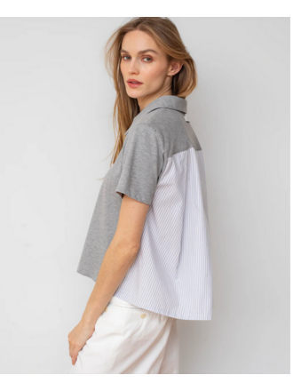 WE-AR4 MEDIA POLO IN GREY MULTI