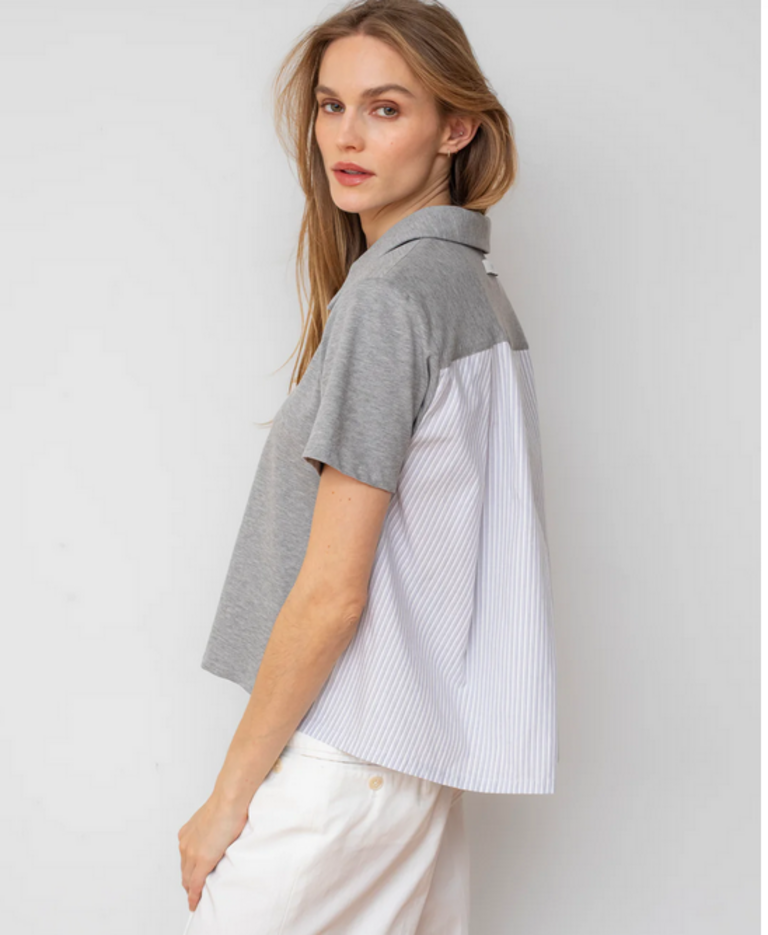WE-AR4 MEDIA POLO IN GREY MULTI