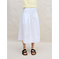 MARGARET O'LEARY VENICE POPLIN SKIRT IN WHITE AND NAVY