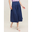 MARGARET O'LEARY VENICE POPLIN SKIRT IN WHITE AND NAVY