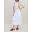 MARGARET O'LEARY VENICE POPLIN SKIRT IN WHITE AND NAVY