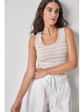 LILLA P LILLA P STRIPED WIDE STRAP TANK
