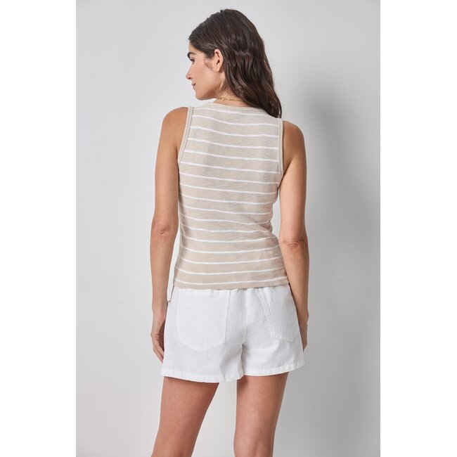 LILLA P LILLA P STRIPED WIDE STRAP TANK