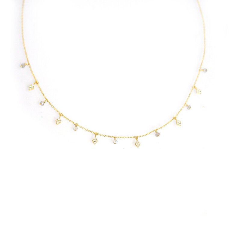 TAI JEWELRY CHARM DROP CHOKER