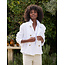 FRANK & EILEEN MINI BELFAST CROP FLEECE PEACOAT IN WHITE