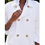 FRANK & EILEEN MINI BELFAST CROP FLEECE PEACOAT IN WHITE