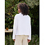 FRANK & EILEEN MINI BELFAST CROP FLEECE PEACOAT IN WHITE