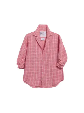 FRANK & EILEEN EILEEN RELAXED BUTTON UP IN RED AND WHITE GRID