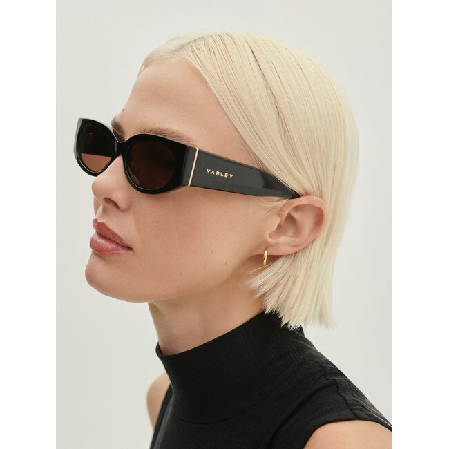 VARLEY LAMBETH OVAL SUNGLASSES IN BLACK