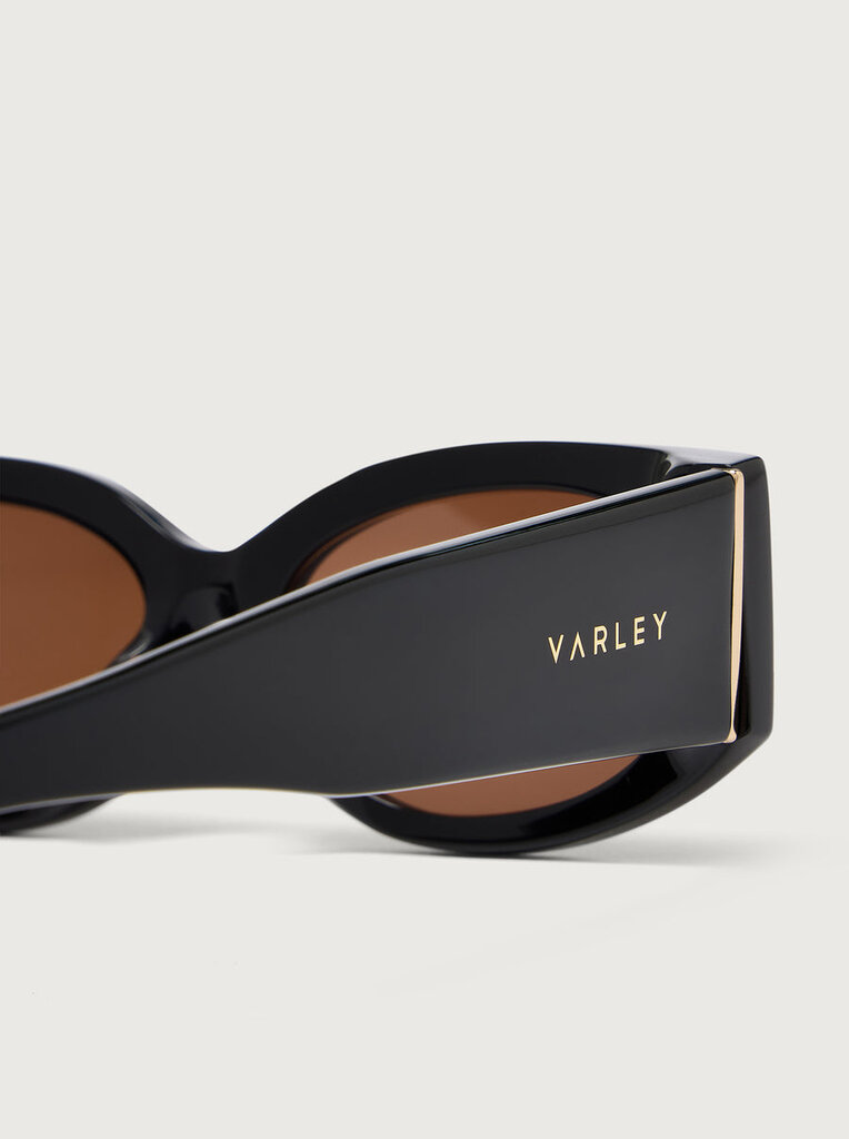 VARLEY LAMBETH OVAL SUNGLASSES IN BLACK