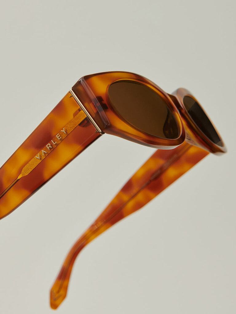 VARLEY LAMBETH OVAL SUNGLASSES IN BRIGHT TORTOISE