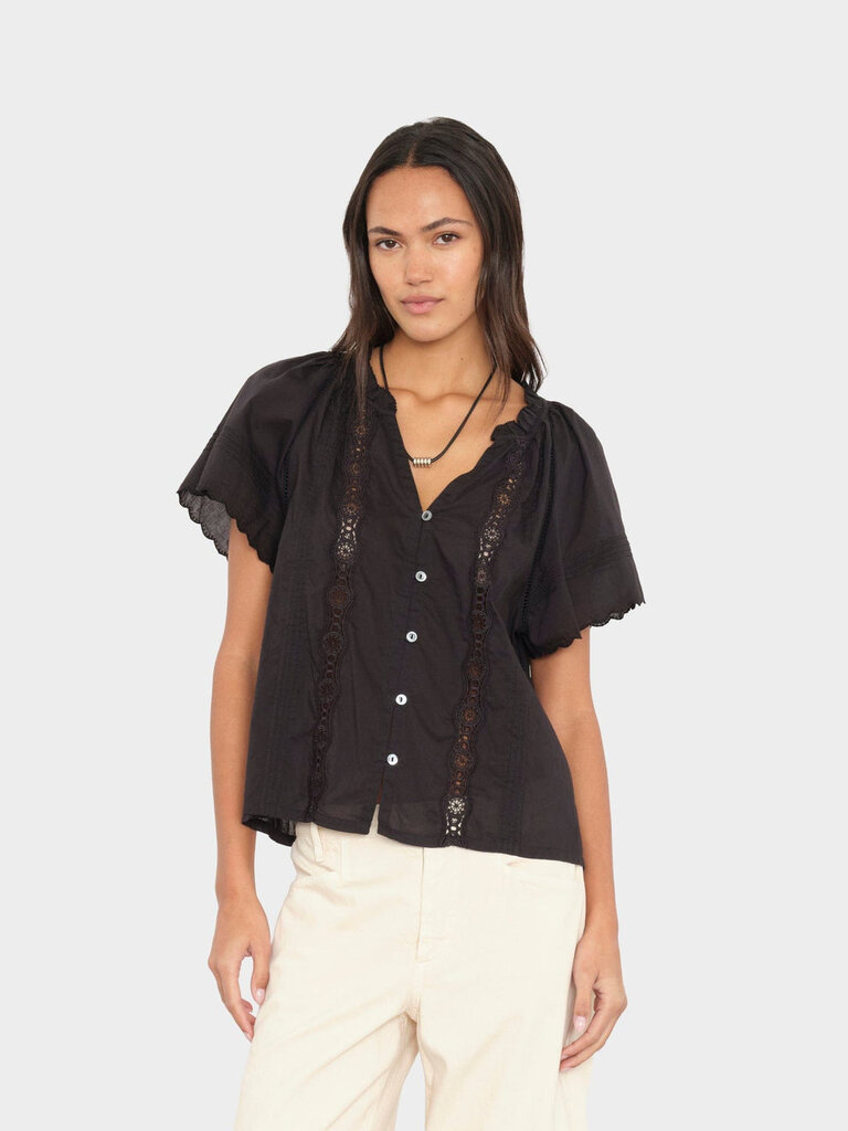 XIRENA BIANCA SHIRT IN BLACK