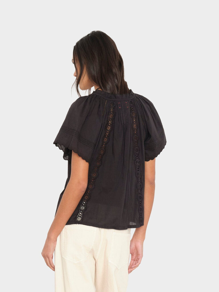 XIRENA BIANCA SHIRT IN BLACK