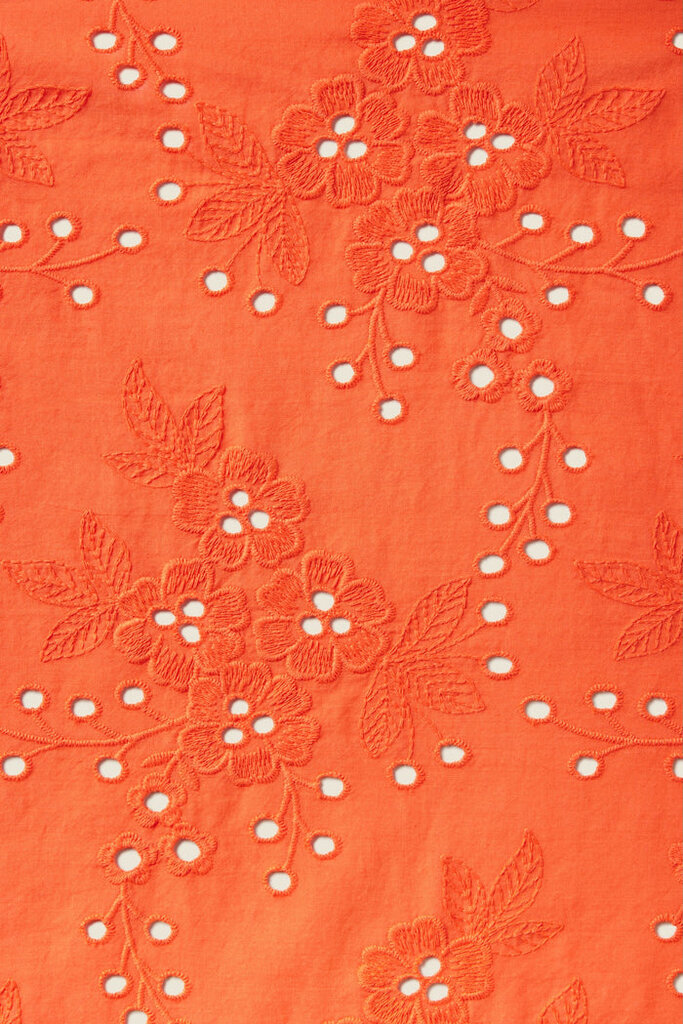 TROVATA THE LOREN BLOUSE IN VERMILLION EYELET