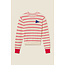TROVATA THE CLEO SWEATER IN ANTIQUE WHITE/RED