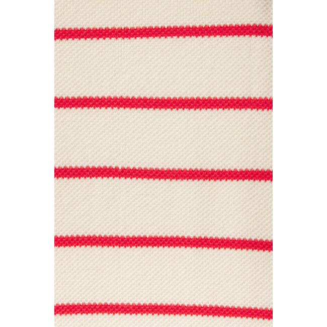 TROVATA THE CLEO SWEATER IN ANTIQUE WHITE/RED