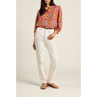 TROVATA THE CLARA BLOUSE IN BOTANIC TILE