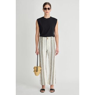 APIECE APART STRIPE MERIDA PANT IN AFFOGATO STRIPE