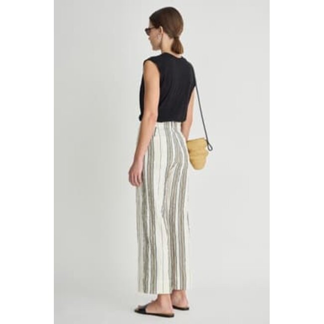 APIECE APART STRIPE MERIDA PANT IN AFFOGATO STRIPE