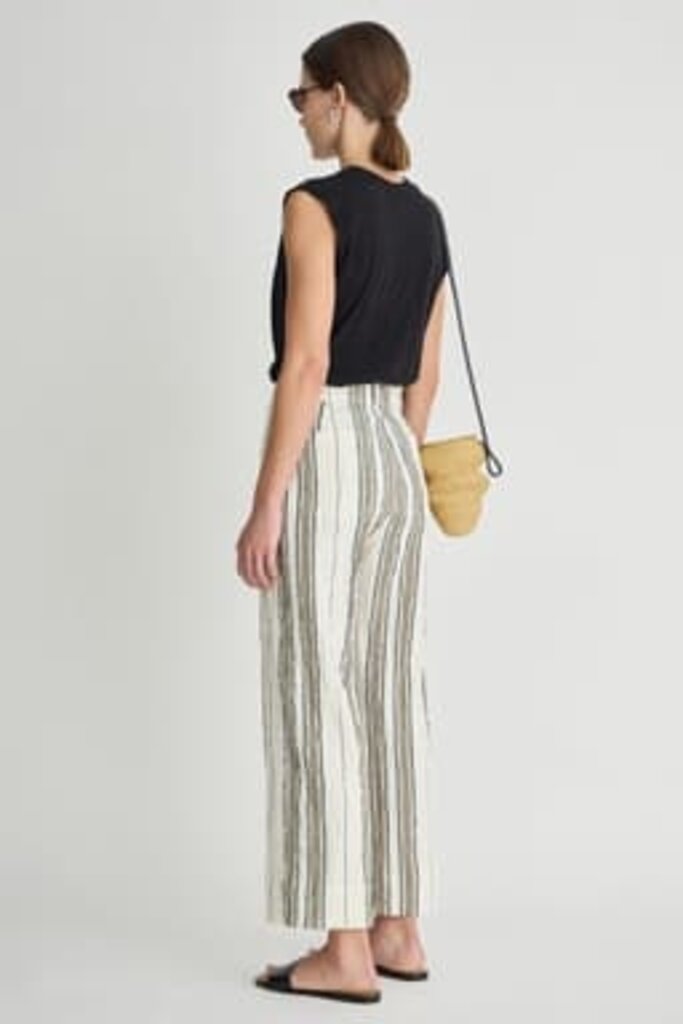 APIECE APART STRIPE MERIDA PANT IN AFFOGATO STRIPE