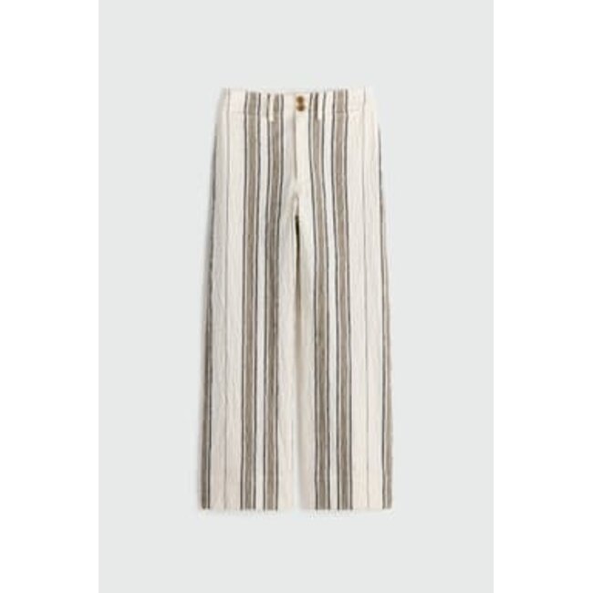 APIECE APART STRIPE MERIDA PANT IN AFFOGATO STRIPE