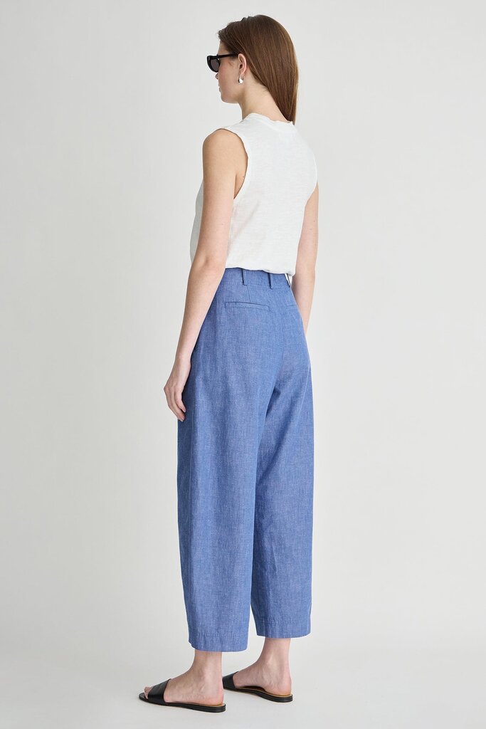 APIECE APART BARI CROP TROUSER IN CHAMBRAY