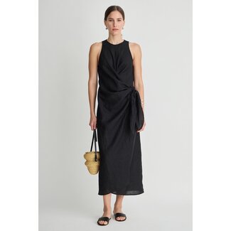 APIECE APART GUSTAVA WRAP MIDI IN BLACK