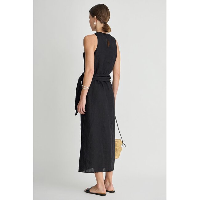 APIECE APART GUSTAVA WRAP MIDI IN BLACK