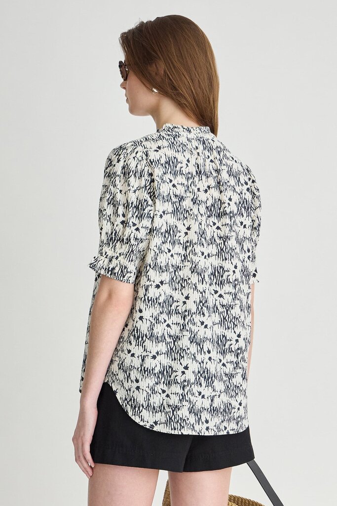 APIECE APART TEXTURED LOS ALTOS TOP IN TROPICAL MIDNIGHT