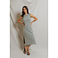 PERFECT WHITE TEE LANELL SUPIMA COTTON S/L DRESS IN HEATHER GREY