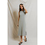 PERFECT WHITE TEE LANELL SUPIMA COTTON S/L DRESS IN HEATHER GREY
