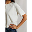 PERFECT WHITE TEE MAUDE COTTON SHORT SLEEVE CARDIGAN IN WHITE