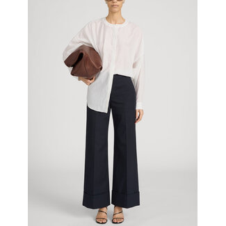 LE SLIM PALAZZO TROUSER CUFFED IN NAVY