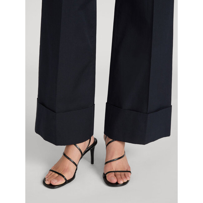 LE SLIM PALAZZO TROUSER CUFFED IN NAVY