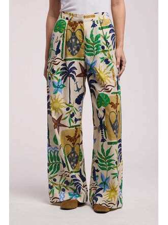 VELVET TRIXIE07 PULL ON PRINT PANT IN MULTI