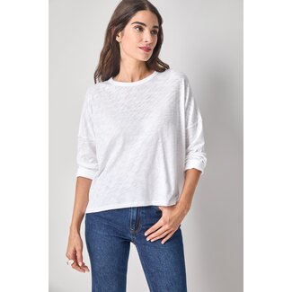 LILLA P EASY LONG SLEEVE BEACH TEE IN WHITE